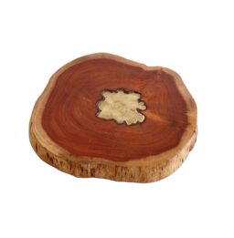 Plateau AKIS en acacia et métal