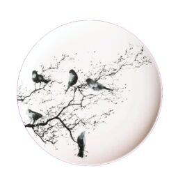 assiette plate EVA en porcelaine- diam 28cm